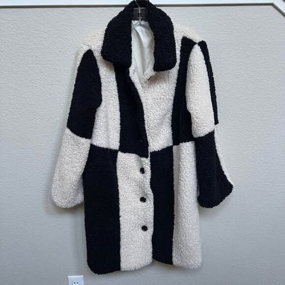 Coolane Women's Plus Size Teddy Fleece Colorblock Jacket Size OXL - Picture 2 of 9